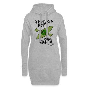 FLUSS RUFT KANU KAYAK WILDWASSER GEHEN SEE MOTIV - Hoodie-Kleid - Grau meliert - Vorne