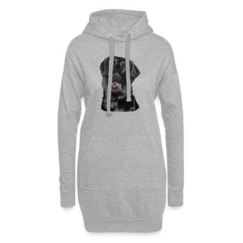 pastels retriever à revêtement plat - Sweat-shirt à capuche long Femme - gris chiné - Devant