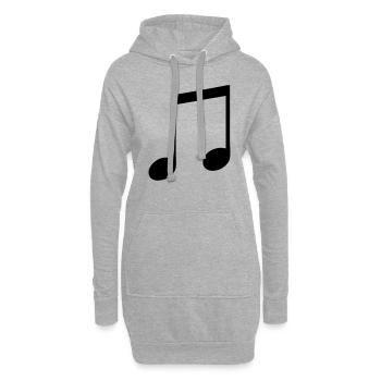 music - Sweat-shirt à capuche long Femme - gris chiné - Devant