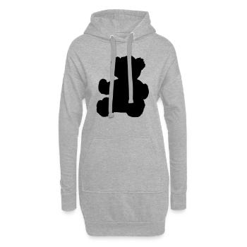ours - Sweat-shirt à capuche long Femme - gris chiné - Devant