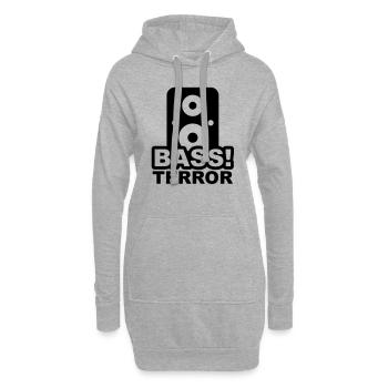 bass_terror - Hoodie-Kleid - Grau meliert - Vorne