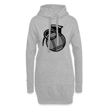Petanque Ball Granate - Hoodie-Kleid - Grau meliert - Vorne