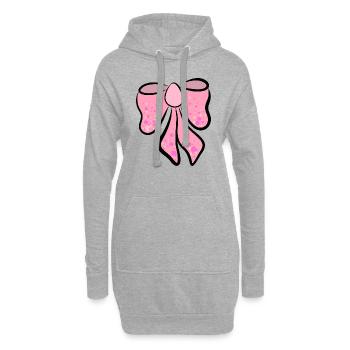 belle rose, rose boucle , idée cadeau - Sweat-shirt à capuche long Femme - gris chiné - Devant