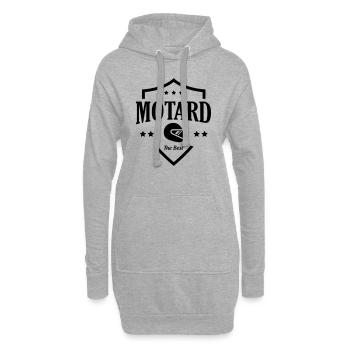 Motard / Moto / Biker / Moto-cross / Motarde - Hoodie-Kleid - Grau meliert - Vorne
