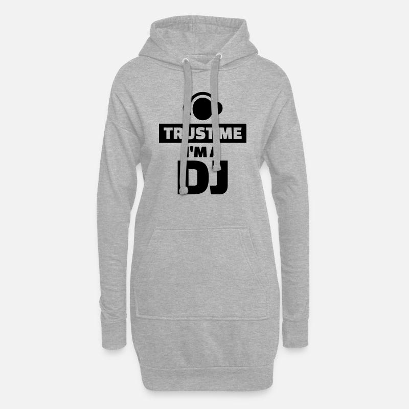 DJ - Hoodie-Kleid - Grau meliert