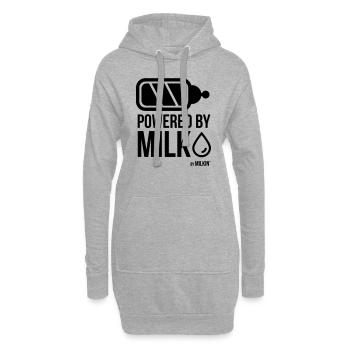 Milkin' - Bottle Power - Hoodie-Kleid - Grau meliert - Vorne