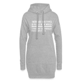 Daten Extrapolieren Statistik Formel - Hoodie-Kleid - Grau meliert - Vorne