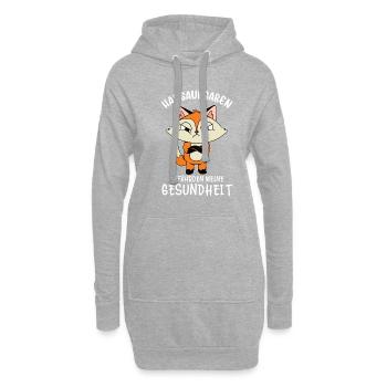 Les devoirs mettent en danger mon école de santé - Sweat-shirt à capuche long Femme - gris chiné - Devant