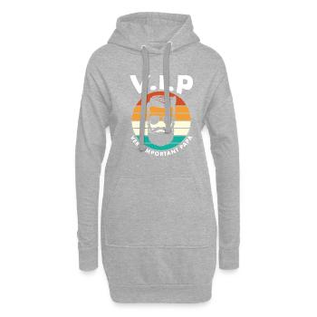 Very Important Papa Retro Hipster Vatertag - Hoodie-Kleid - Grau meliert - Vorne