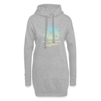 Beachvolleyball Strand Sonnenbrille Volleyball - Hoodie-Kleid - Grau meliert - Vorne
