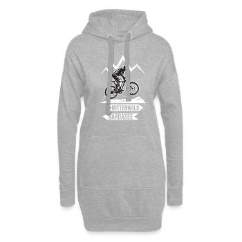 Fahrrad Alpenüberquerung Mittenwald Gardasee MTB - Hoodie-Kleid - Grau meliert - Vorne