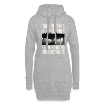 Take Nothing But Pictures Leave Nothing But - Hoodie-Kleid - Grau meliert - Vorne