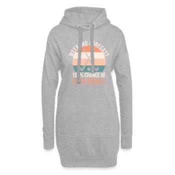 Wochenendvorhersage 100% Feldhockey - Hoodie-Kleid - Grau meliert - Vorne
