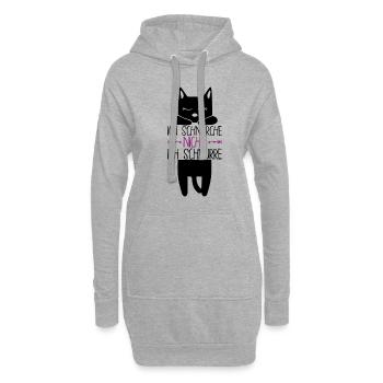 Ich Schnarche Nicht Ich Schnurre - Hoodie-Kleid - Grau meliert - Vorne