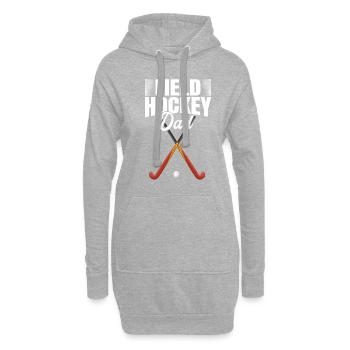 Retro Hockey - Feldhockey Papa - Hoodie-Kleid - Grau meliert - Vorne