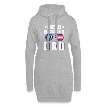Retro Hockey - Feldhockey Papa - Hoodie-Kleid - Grau meliert - Vorne