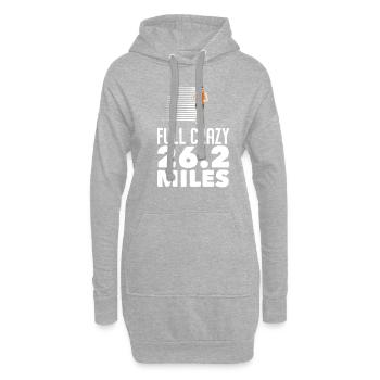 26.2 Meilen Marathon - Marathonläufer - Hoodie-Kleid - Grau meliert - Vorne
