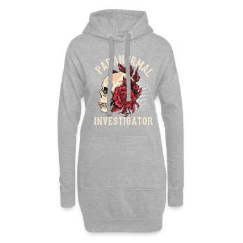 Geisterjäger und paranormaler Ermittler - Hoodie-Kleid - Grau meliert - Vorne