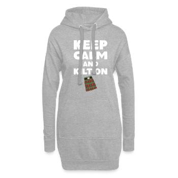 Schottenrock Kilt Spruch Schottland Highlands - Hoodie-Kleid - Grau meliert - Vorne