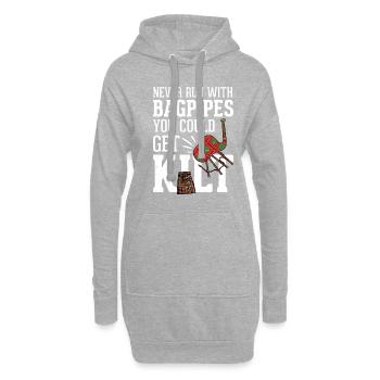 Schottland Fans Tradition Kilt Schottenrock - Hoodie-Kleid - Grau meliert - Vorne