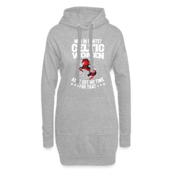Lustiger Schottland Kilt Spruch Schottenrock - Hoodie-Kleid - Grau meliert - Vorne