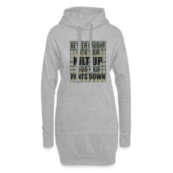 Kilt Up Schottenrock Schottland Männerrock - Hoodie-Kleid - Grau meliert - Vorne