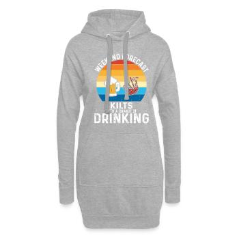 Kilt Männer Spruch Schottenrock - Hoodie-Kleid - Grau meliert - Vorne