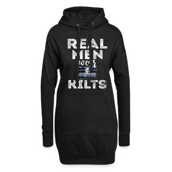 Kilt Männer Spruch Schottenrock - Hoodie-Kleid - Schwarz - Vorne