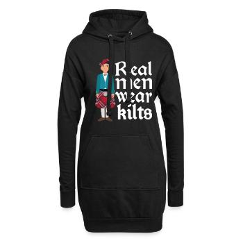 Kilt Männer Spruch Schottenrock - Hoodie-Kleid - Schwarz - Vorne