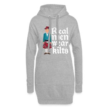 Kilt Männer Spruch Schottenrock - Hoodie-Kleid - Grau meliert - Vorne