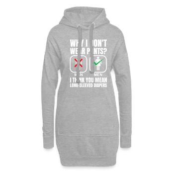 Schottischer Kilt Tracht - Schottenrock Schottland - Hoodie-Kleid - Grau meliert - Vorne