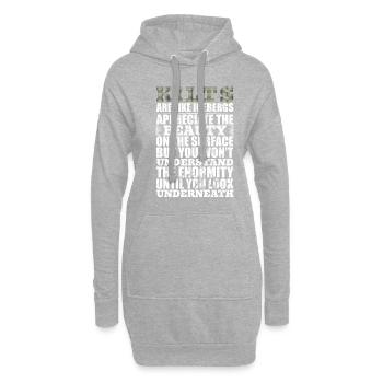 Schottischer Kilt Tracht - Schottenrock Schottland - Hoodie-Kleid - Grau meliert - Vorne