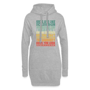Schottischer Kilt Tracht - Schottenrock Schottland - Hoodie-Kleid - Grau meliert - Vorne