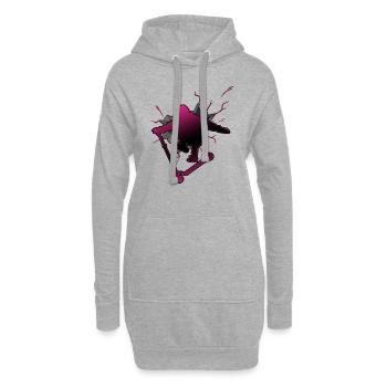 scooter roller stuntscooter e-scooter - Hoodie-Kleid - Grau meliert - Vorne