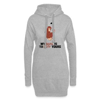 Hockey sur gazon Hockey « légende du hockey fort des singes » - Sweat-shirt à capuche long Femme - gris chiné - Devant