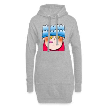 Le Wellerman - Sweat-shirt à capuche long Femme - gris chiné - Devant