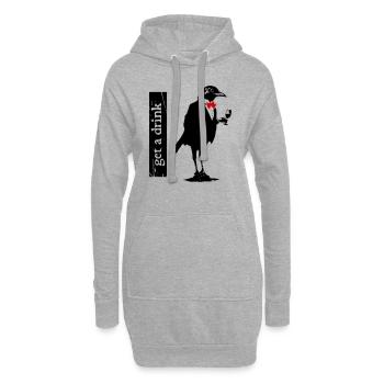 get a drink bird - Hoodie-Kleid - Grau meliert - Vorne