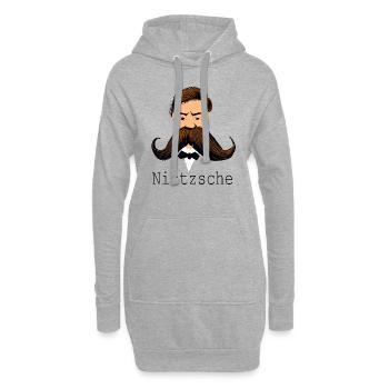 Nietzsche - Hoodie-Kleid - Grau meliert - Vorne