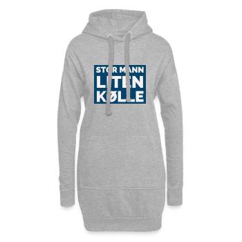 grand homme petit club - Sweat-shirt à capuche long Femme - gris chiné - Devant