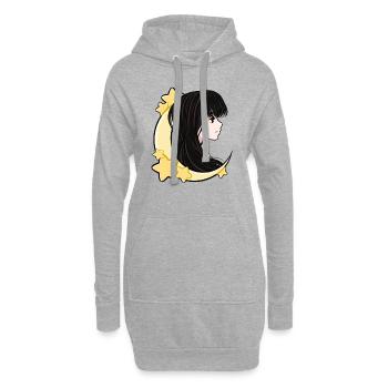 Luna Mond Stern Frau Moon Girl Manga Anime comic - Hoodie-Kleid - Grau meliert - Vorne