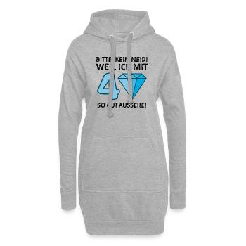 40. Geburtstag Lustiger Spruch - Hoodie-Kleid - Grau meliert - Vorne