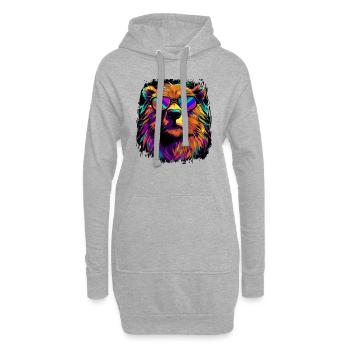 awesome adult animal beavers cycling dabar - Hoodie-Kleid - Grau meliert - Vorne