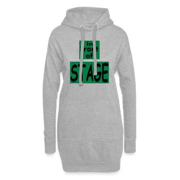 In front of Stage / Music-Fan - Hoodie-Kleid - Grau meliert - Vorne