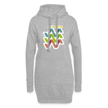 HORIZONTAL WHITE SUBURB - Hoodie-Kleid - Grau meliert - Vorne