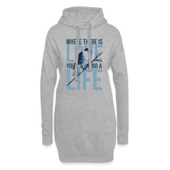 Frühling - Hoodie-Kleid - Grau meliert - Vorne