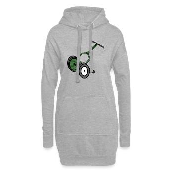 rasenmaeher lawn mower mowing machine4 - Hoodie-Kleid - Grau meliert - Vorne