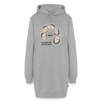 TurnYourLife black - Hoodie-Kleid - Grau meliert - Vorne
