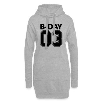 3rd Birthday Bday 03 numéros de NUMBER jersey - Sweat-shirt à capuche long Femme - gris chiné - Devant
