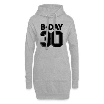 30 numéros de numéro d'anniversaire rond numéro de maillot - Sweat-shirt à capuche long Femme - gris chiné - Devant