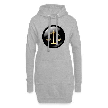 rechtsanwalt anwalt lawyer judge richter law justi - Hoodie-Kleid - Grau meliert - Vorne